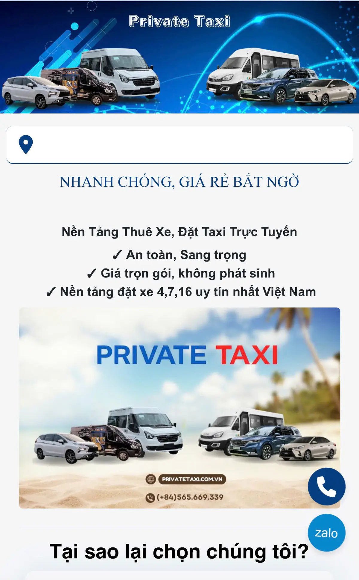 Hướng dẫn đặt xe trực tuyến cùng Private Taxi Hồ Tràm – Nhanh chóng, tiện lợi
